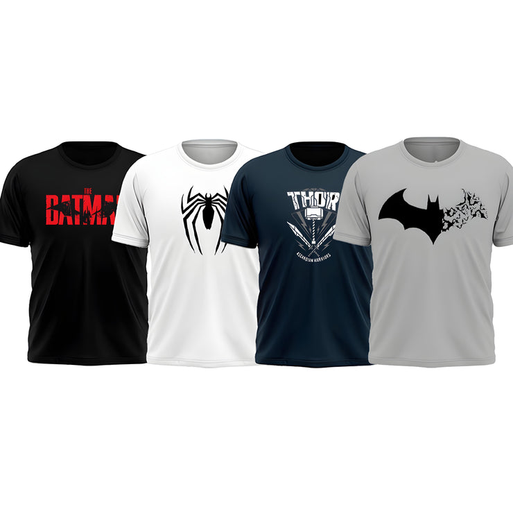 Pack OF 5 Premium Quality Printed  T-Shirts