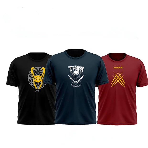 Pack OF 3 Printed T Shirts