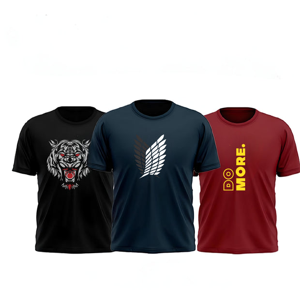 Pack OF 3 Printed T Shirts