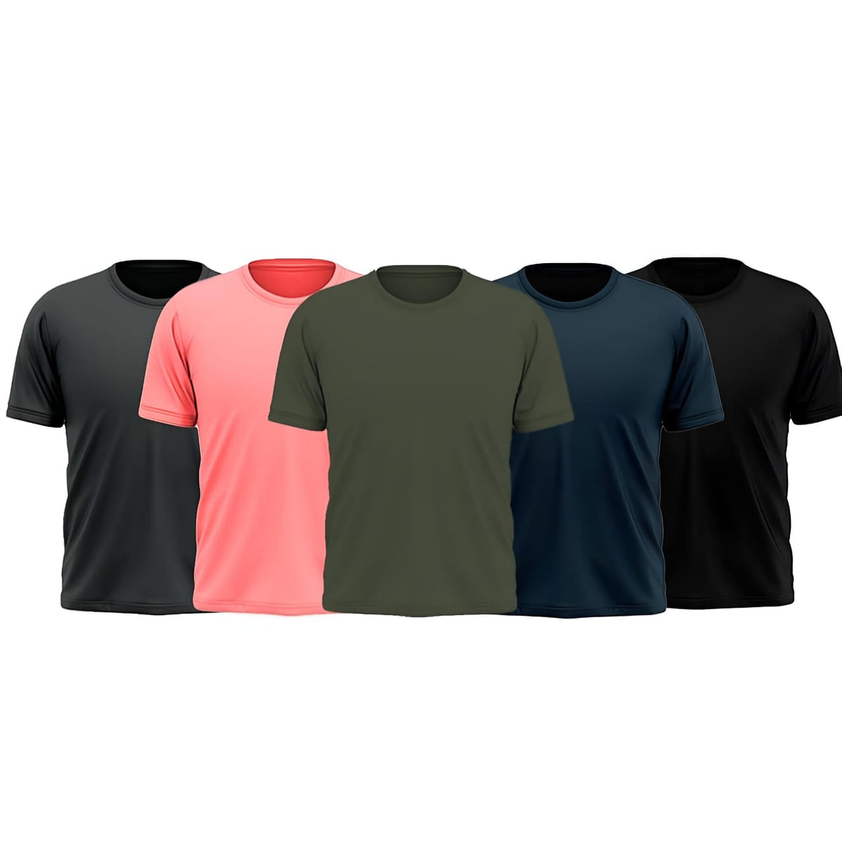 Men's Plain T-Shirt (Pack of 5) 2